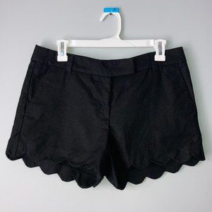 Black J. Crew Scalloped Shorts
